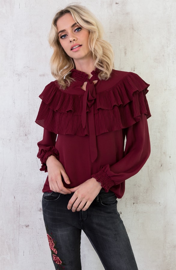 Mademoiselle Blouse Bordeaux – shoparchief, foto 6
