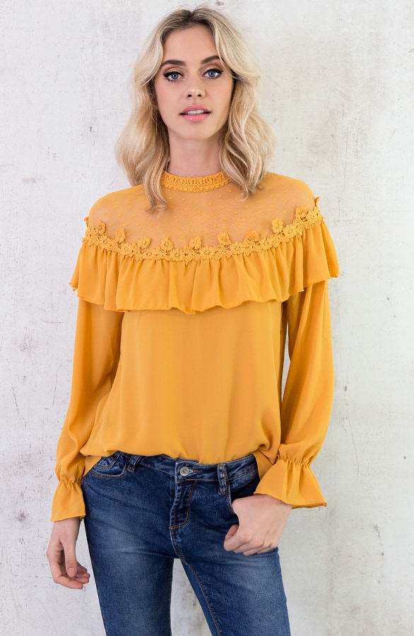 Luxury Marant Blouse Okergeel – shoparchief, foto 2