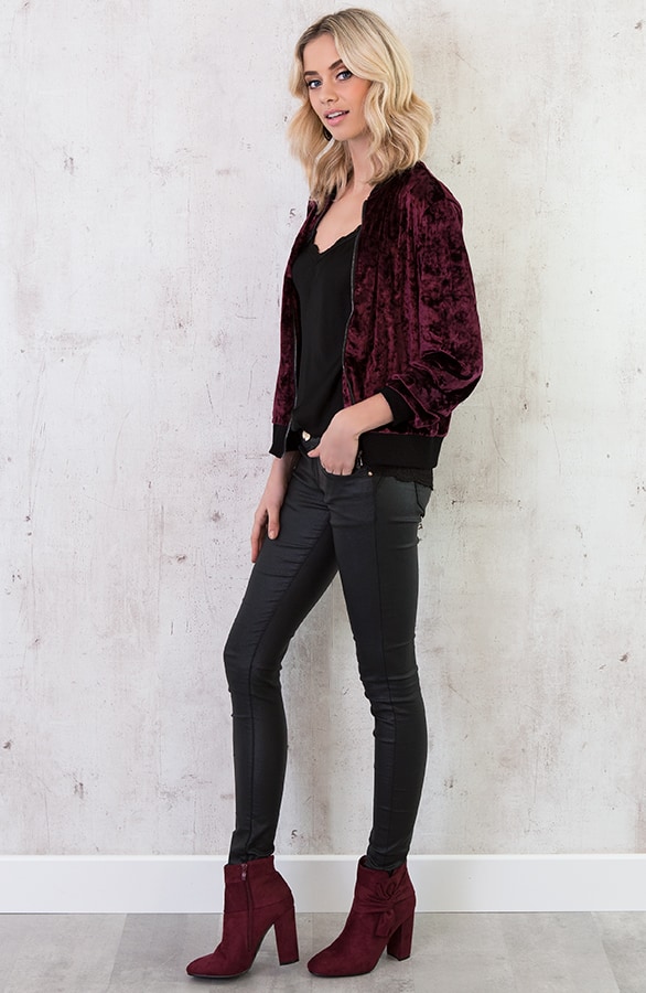 Suede Strik Boots Bordeaux – shoparchief, foto 7