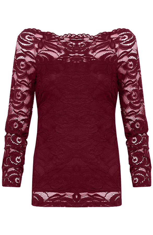 Kanten Sleeve Deluxe Bordeaux – shoparchief