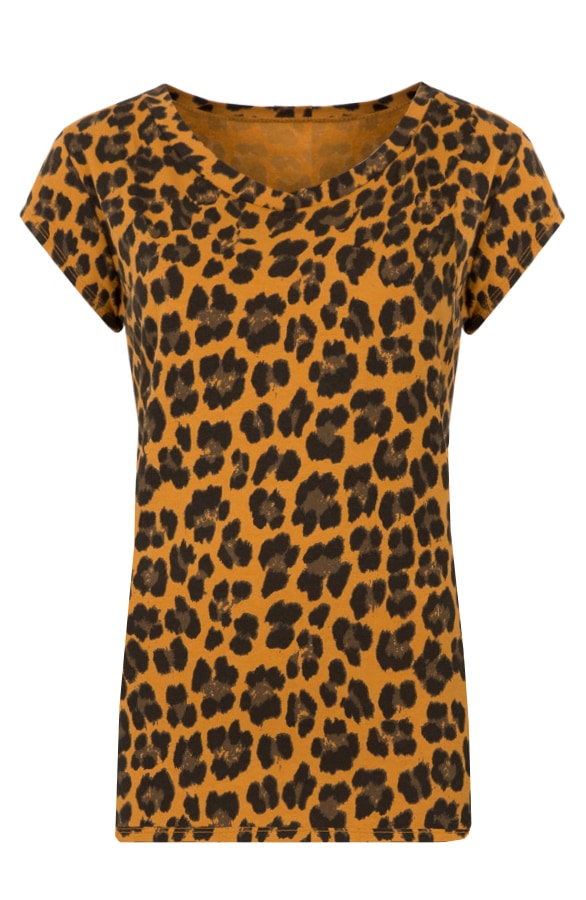 Panterprint Top Okergeel – shoparchief