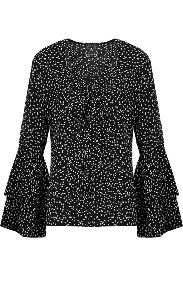 Polkadot Blouse Zwart Exclusive – shoparchief