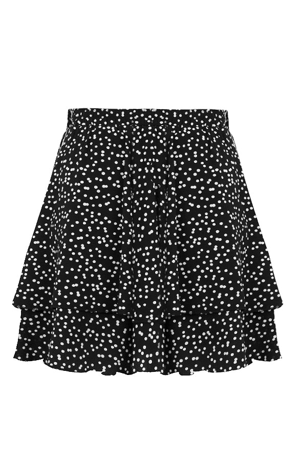 Polkadot Laagjes Rok Zwart – shoparchief