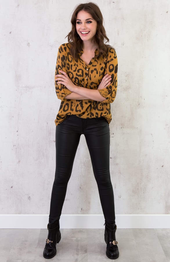 Panter Blouse Okergeel – shoparchief, foto 6