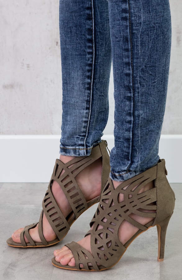 Gladiator Heels Legergroen – shoparchief, foto 3