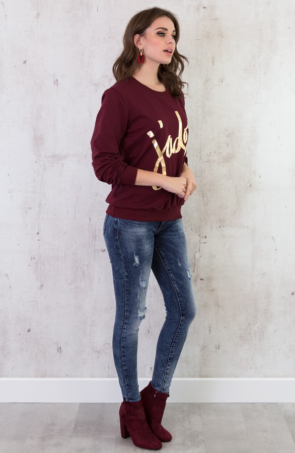 J'Adore Trui Bordeaux – shoparchief, foto 4