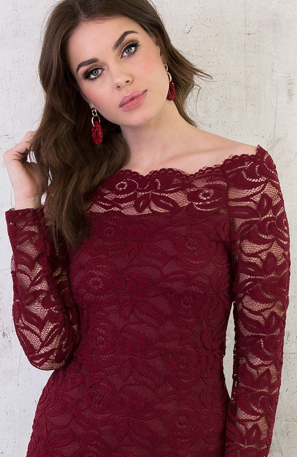 Kanten Sleeve Deluxe Bordeaux – shoparchief, foto 7