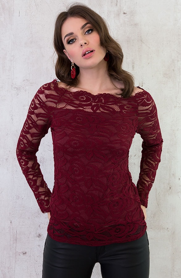 Kanten Sleeve Deluxe Bordeaux – shoparchief, foto 2