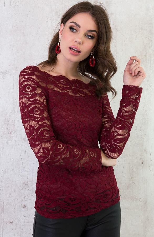 Kanten Sleeve Deluxe Bordeaux – shoparchief, foto 3