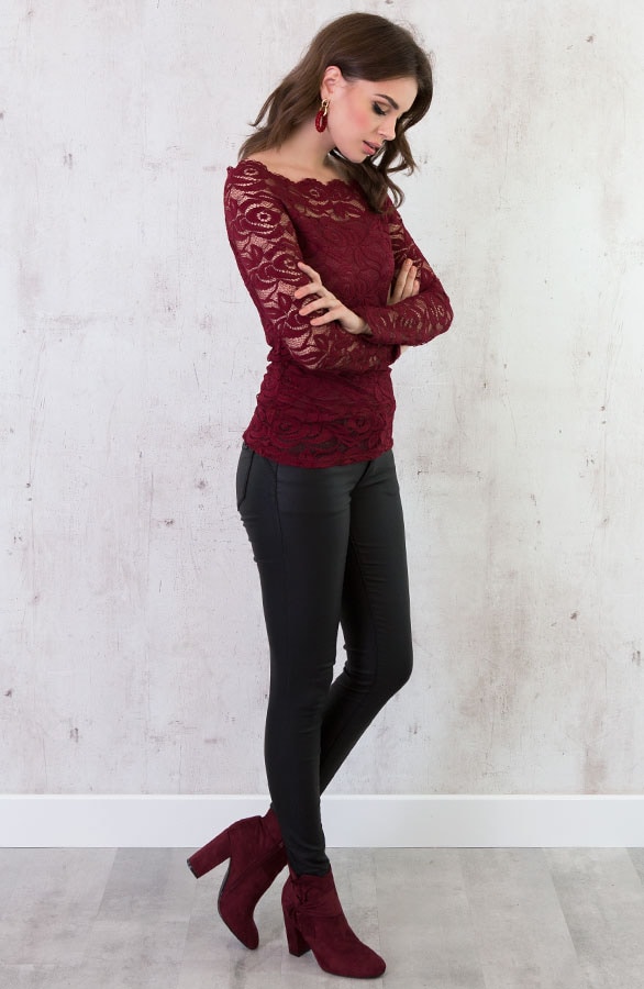 Kanten Sleeve Deluxe Bordeaux – shoparchief, foto 5