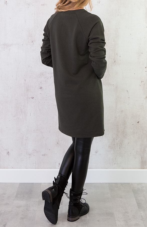 Leather Star Dress Green – shoparchief, foto 5