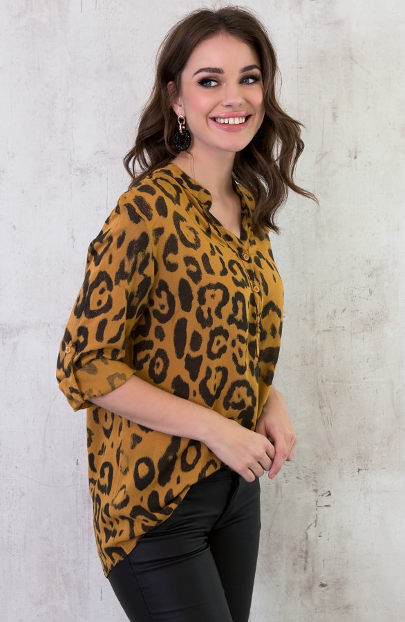 Panter Blouse Okergeel – shoparchief, foto 4