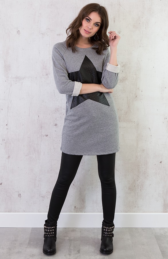 Leather Star Dress – shoparchief, foto 4