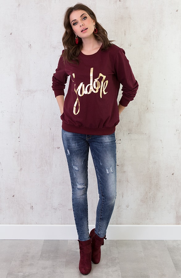 J'Adore Trui Bordeaux – shoparchief, foto 2