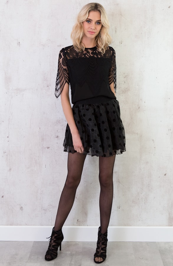 Kanten Zigzag Top Zwart – shoparchief, foto 7