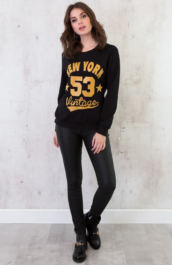 New York Trui Zwart – shoparchief, foto 3
