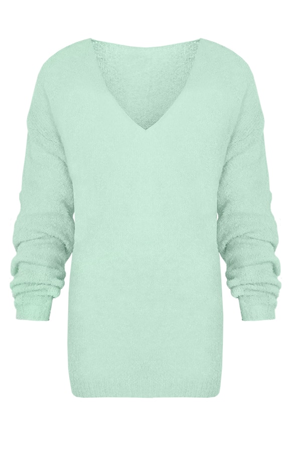 Fluffy Oversized Trui Mint – shoparchief