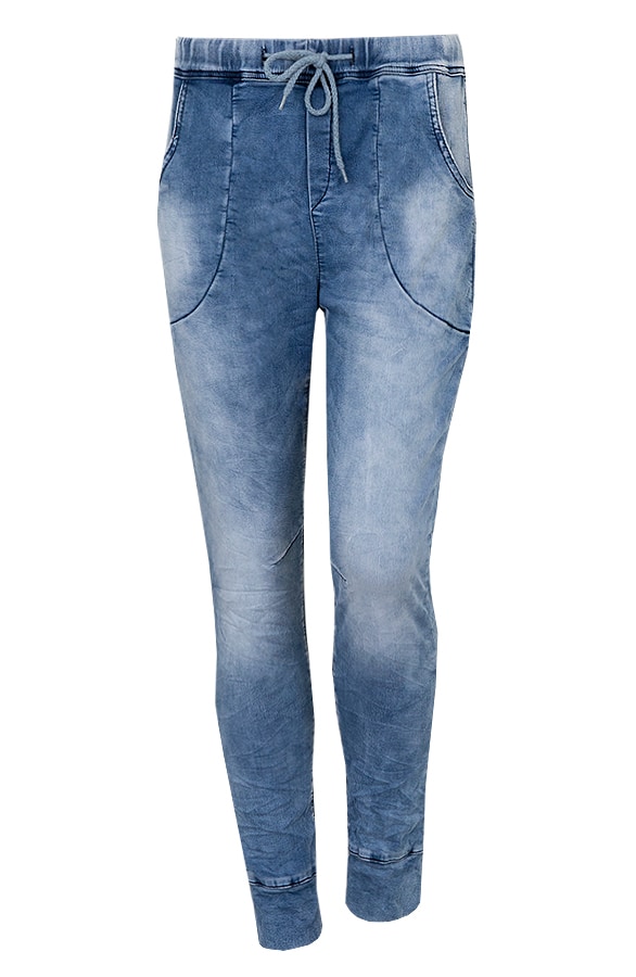 Jogging Denim Jeans Blauw – shoparchief