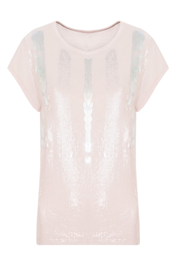 Metallic Pailletten Top Roze – shoparchief