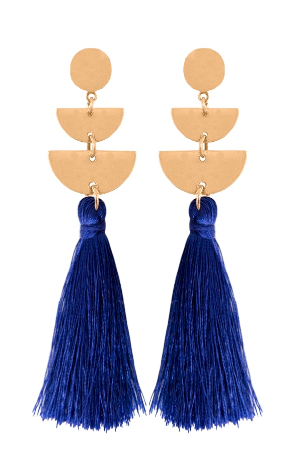 Tassel Oorbellen Kobalt – shoparchief