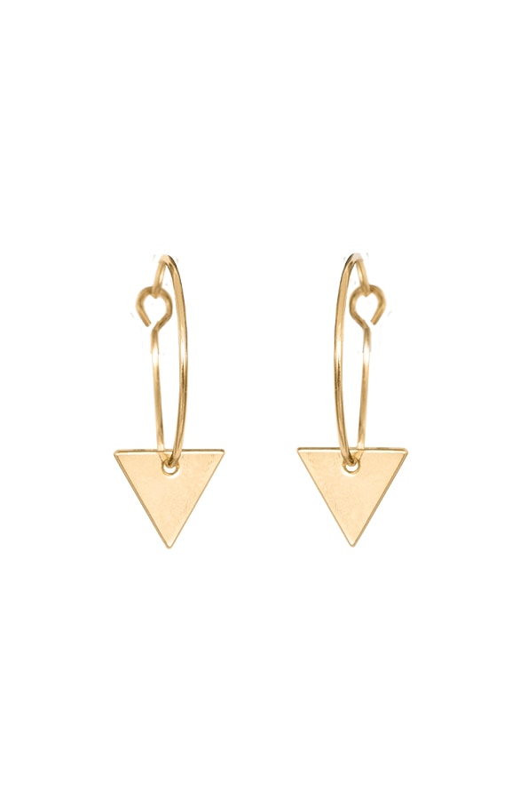 Triangel Minimal Oorbellen Goud – shoparchief