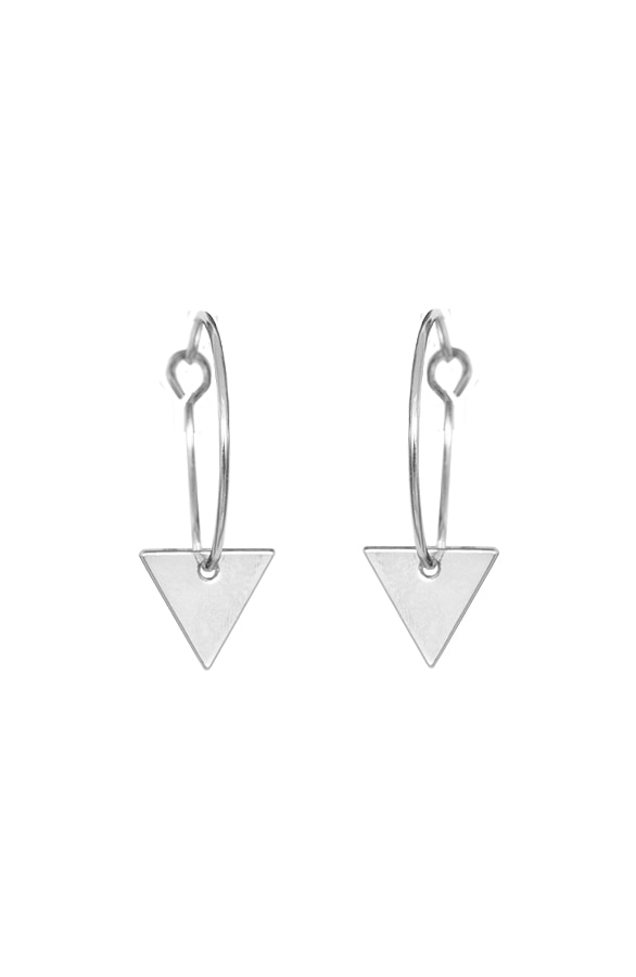 Triangel Minimal Oorbellen Zilver – shoparchief