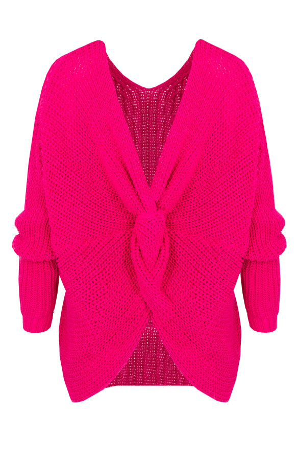 Twisted Gebreide Trui Fuchsia – shoparchief