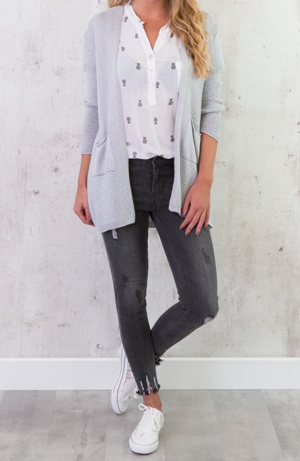 Gehaakt Pocket Vest Grijs – shoparchief, foto 6