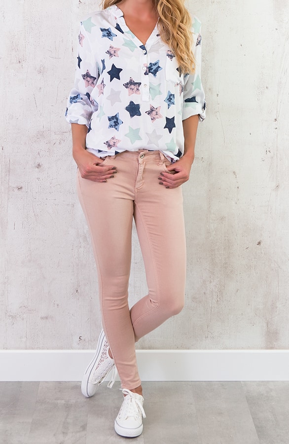 Stretch Jeans Roze – shoparchief, foto 2