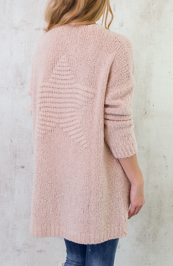 Oversized Ster Vest Roze – shoparchief, foto 2