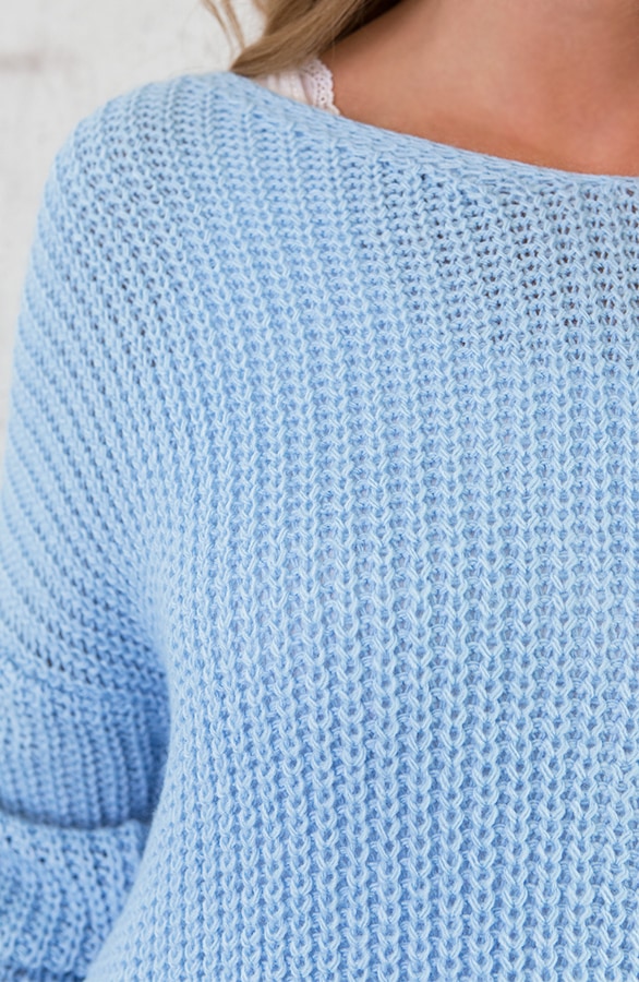Twisted Gebreide Trui Blauw – shoparchief, foto 6