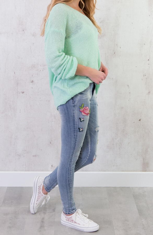 Fluffy Oversized Trui Mint – shoparchief, foto 3