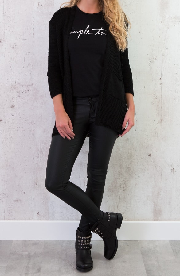 Gehaakt Pocket Vest Zwart – shoparchief, foto 7