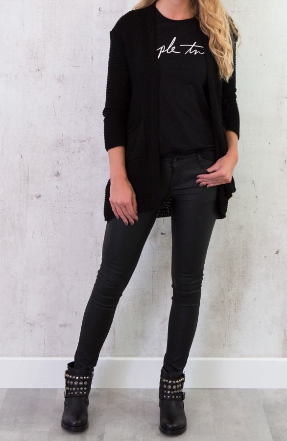 Gehaakt Pocket Vest Zwart – shoparchief, foto 5