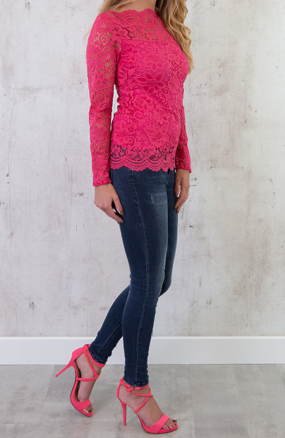 Kanten Sleeve Deluxe Fuchsia – shoparchief, foto 4