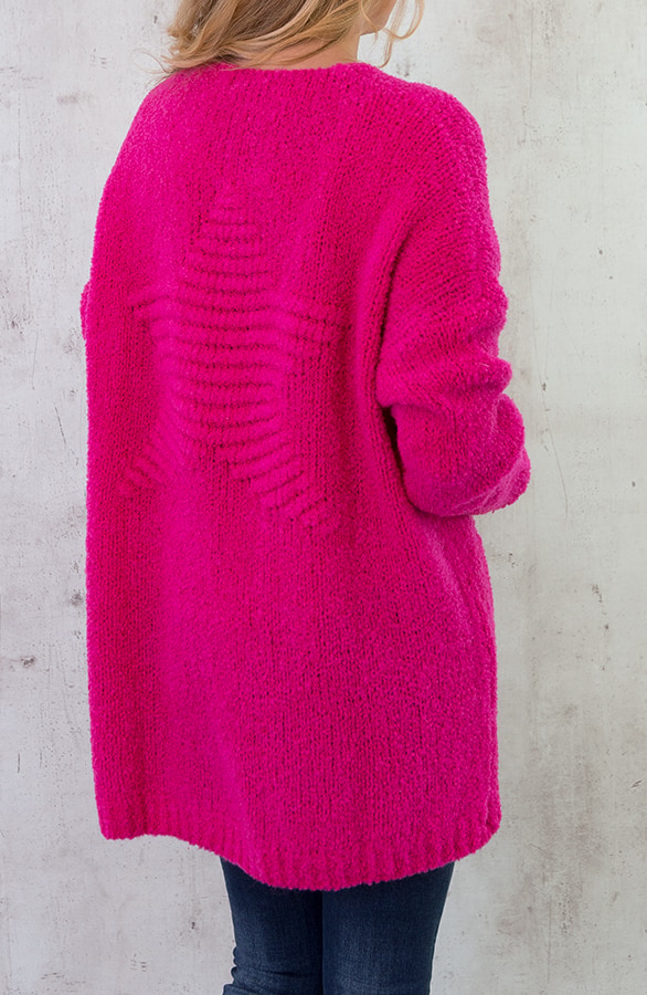 Oversized Ster Vest Fuchsia – shoparchief, foto 3