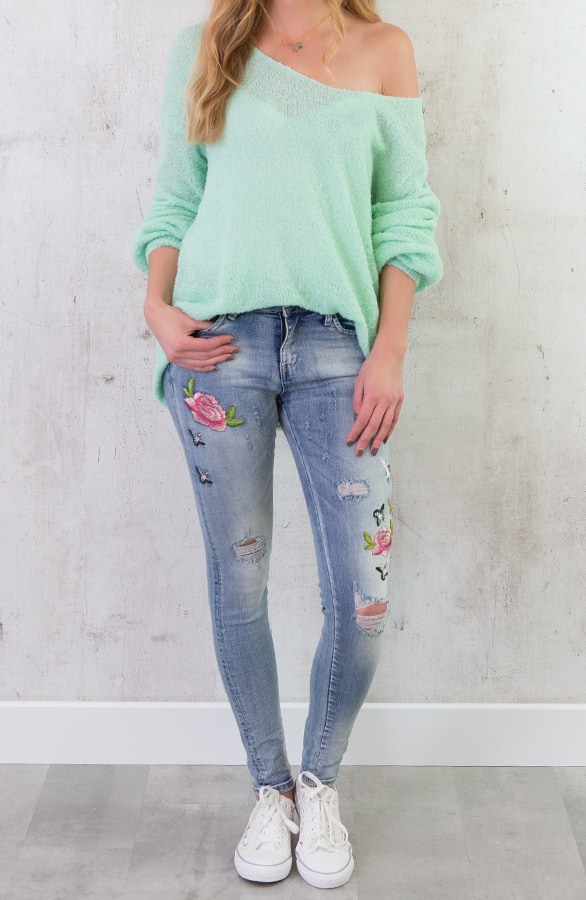 Fluffy Oversized Trui Mint – shoparchief, foto 4