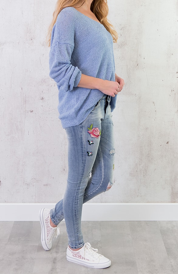 Fluffy Oversized Trui Babyblauw – shoparchief, foto 4
