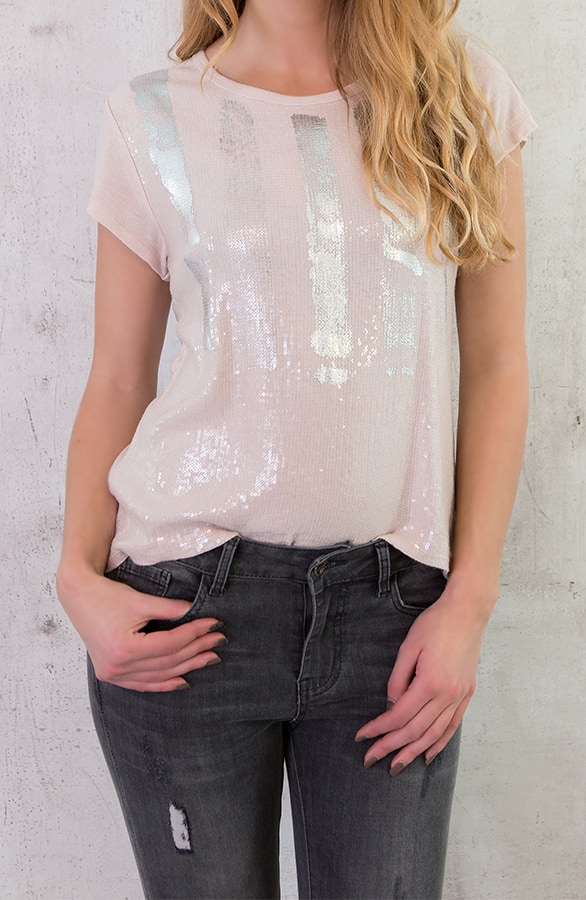 Metallic Pailletten Top Roze – shoparchief, foto 2