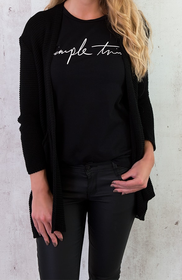 Gehaakt Pocket Vest Zwart – shoparchief, foto 2