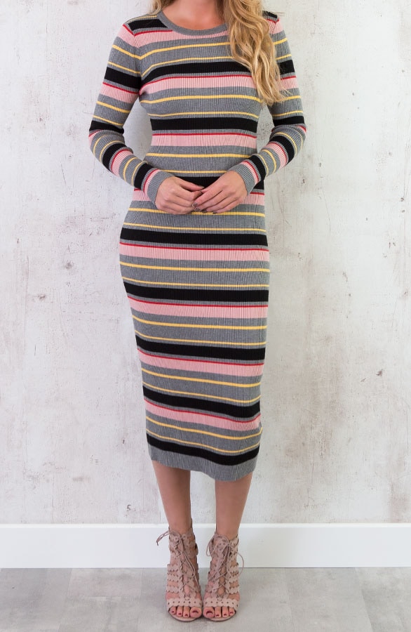 Gestreepte Stretch Jurk – shoparchief, foto 6