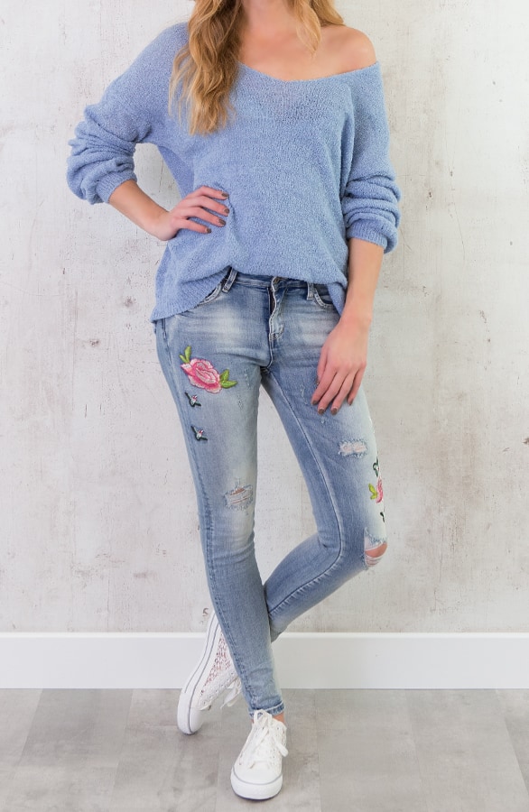 Fluffy Oversized Trui Babyblauw – shoparchief, foto 3