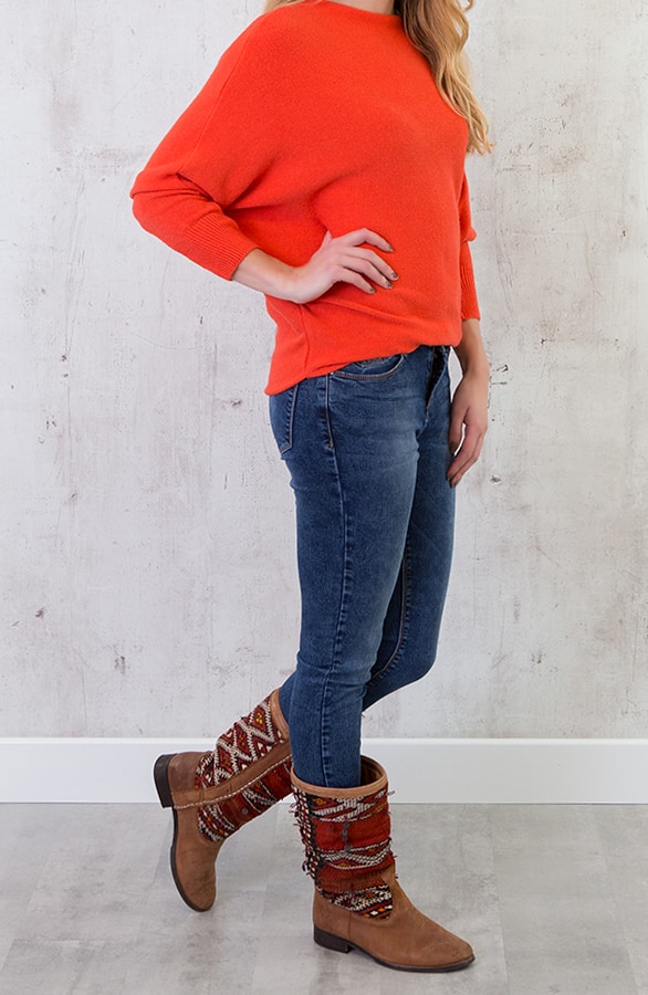 Oversized Soft Trui Oranje – shoparchief, foto 3