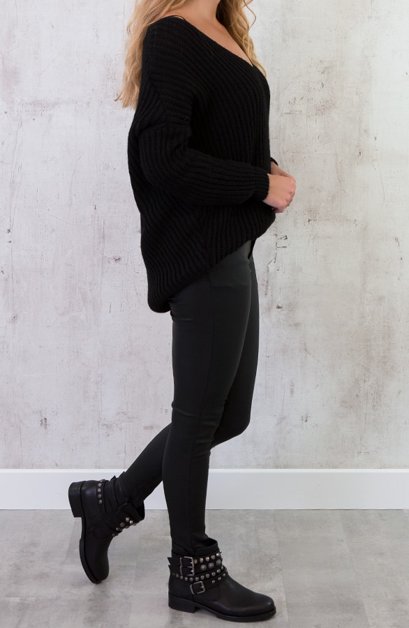 Low Back Sweater Zwart – shoparchief, foto 5