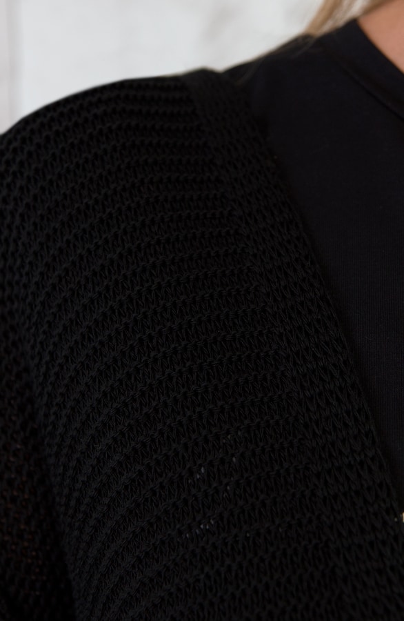 Gehaakt Pocket Vest Zwart – shoparchief, foto 6