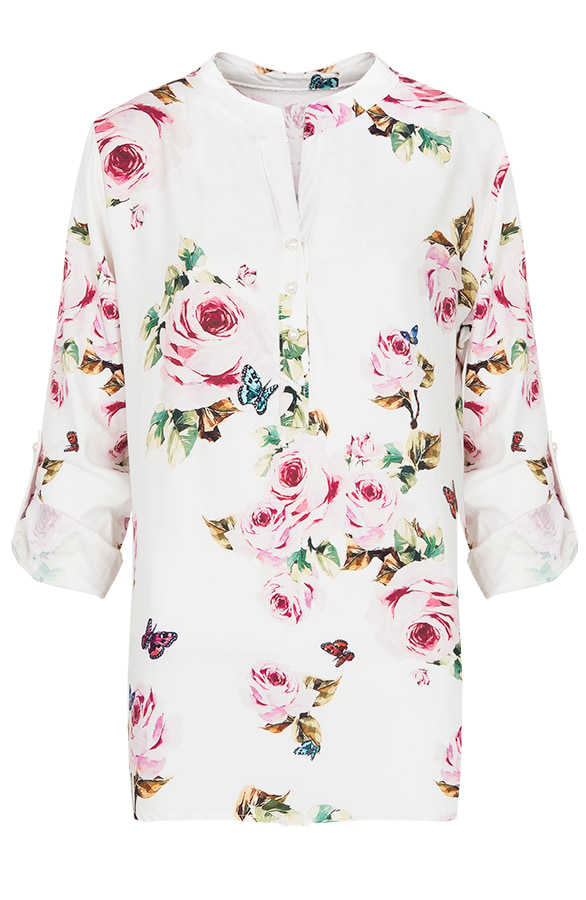 Bloemen Parel Blouse Creme – shoparchief, foto 7