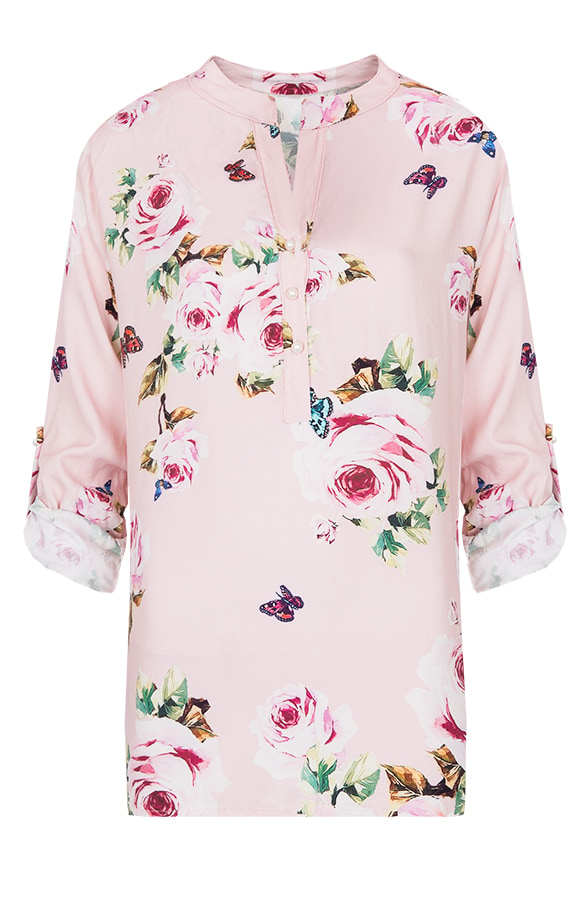 Bloemen Parel Blouse Roze – shoparchief