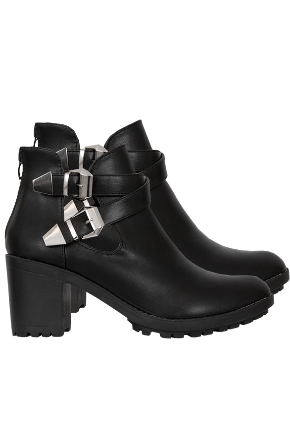 Chelsea Buckle Boots Zwart – shoparchief