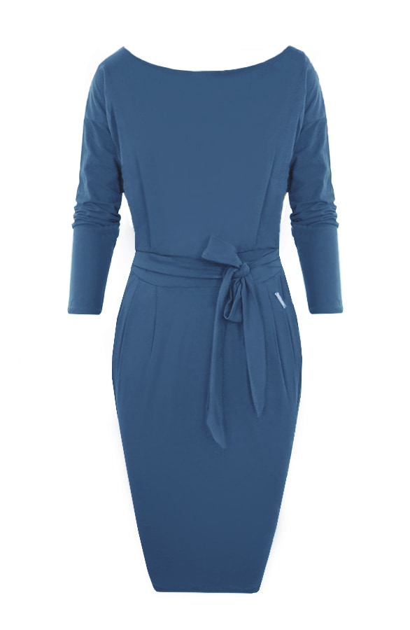 Femme Fatale Jurk Lang Jeansblauw – shoparchief