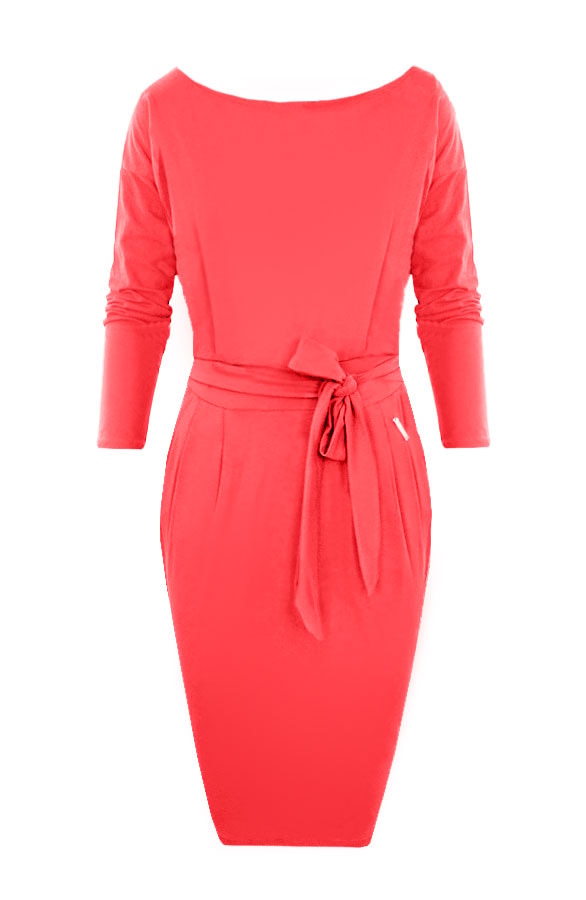Femme Fatale Jurk Lang Koraal – shoparchief